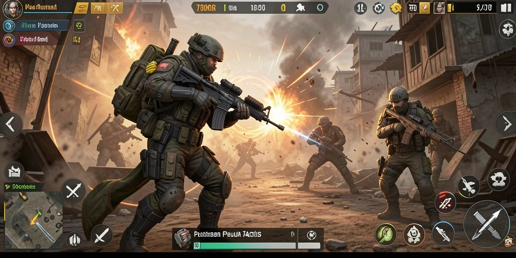 Tampilan gameplay intens dan aksi seru 73K di dalam pertempuran.
