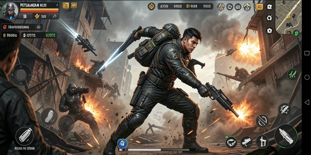 Tampilan gameplay A7777 dengan aksi seru dan grafis menakjubkan.