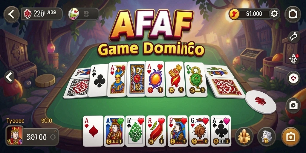Tampilan gameplay AFAF yang menarik dalam permainan Domino.