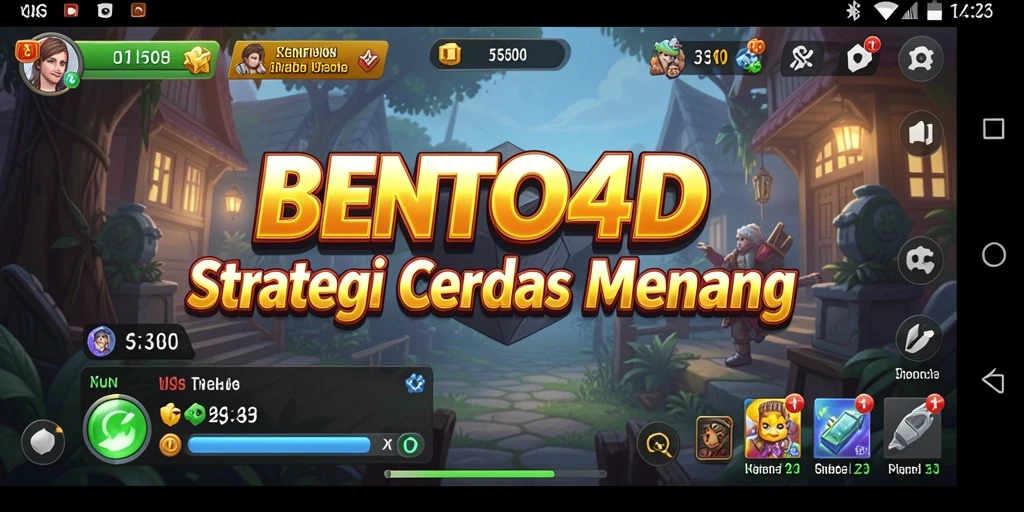 Tangkapan layar gameplay BENTO4D dengan aksi strategis seru.