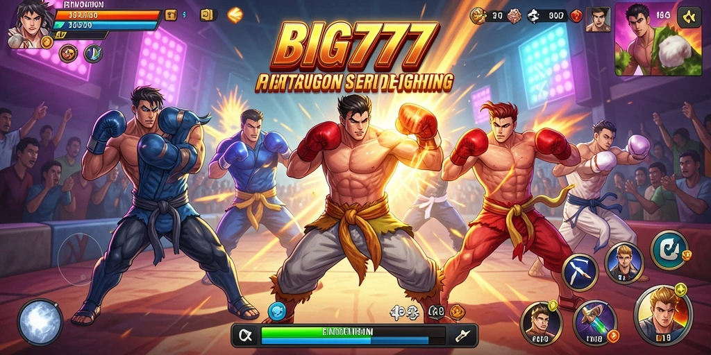 Tangkapan layar yang menampilkan aksi pertarungan seru di BIG777.