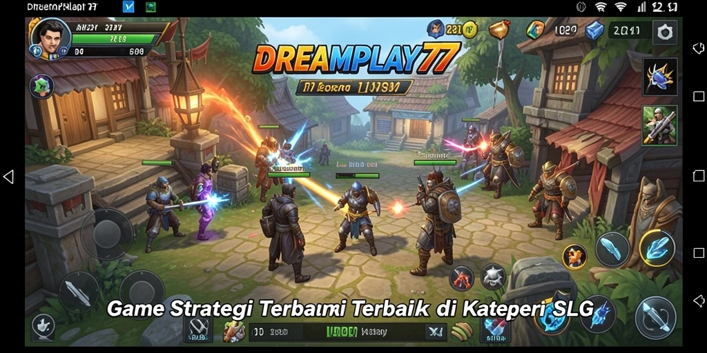 Menampilkan pertempuran strategis di dalam DREAMPLAY77.