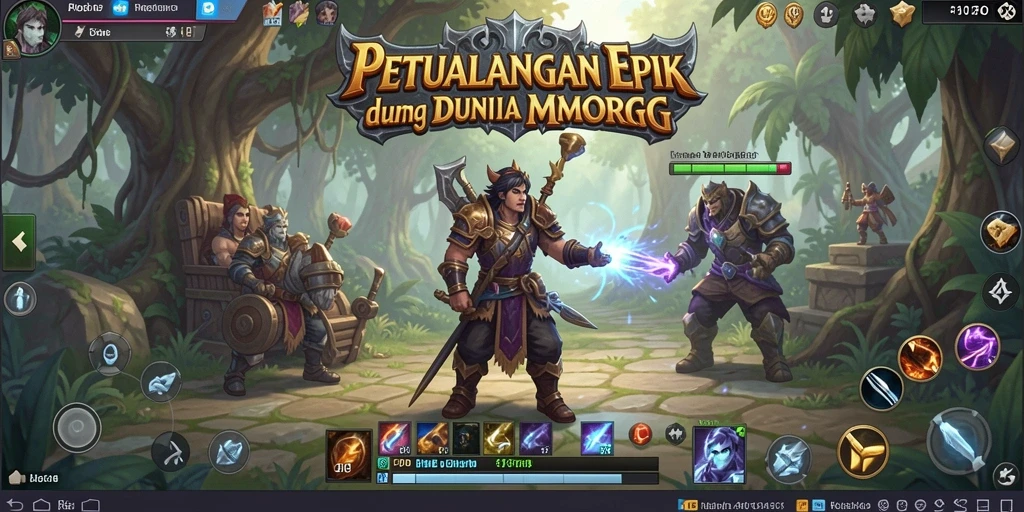 Screenshot utama FO8 menampilkan aksi seru dalam permainan MMORPG.