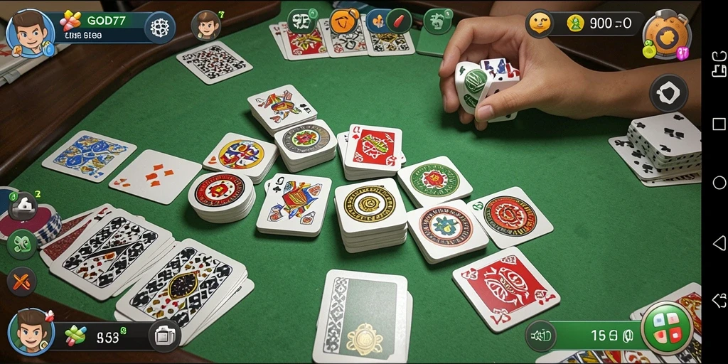 Screenshot gameplay Gaple yang menampilkan aksi seru.