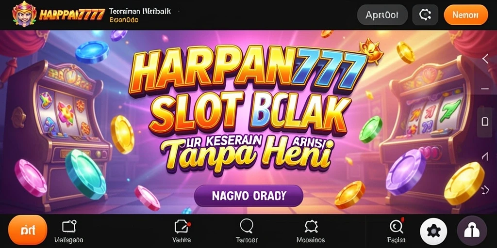 Tampilan gameplay slot menarik dari HARAPAN777 dengan berbagai tema.