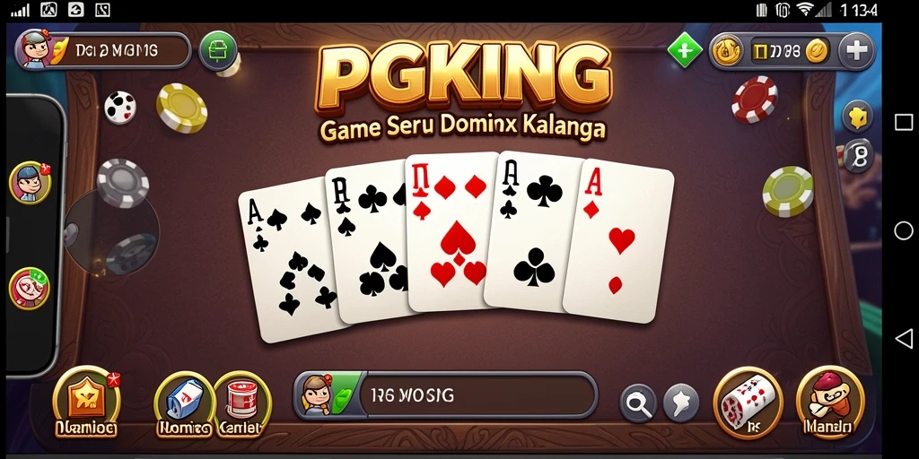 Screenshot gameplay PGKING dengan domino seru dan menantang.