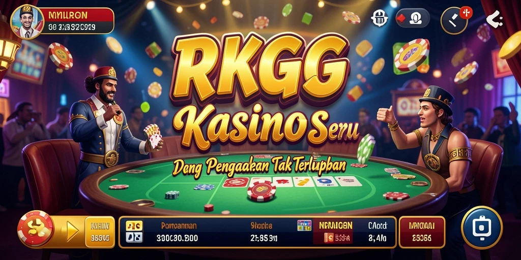 Tangkapan layar permainan RKGG menampilkan aksi kasino yang mendebarkan.