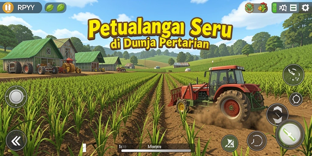 Tampilan gameplay RPYYY yang seru dan menawan di dunia pertanian.