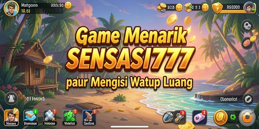 Screenshot utama SENSASI777 menampilkan gameplay Idle yang menawan.