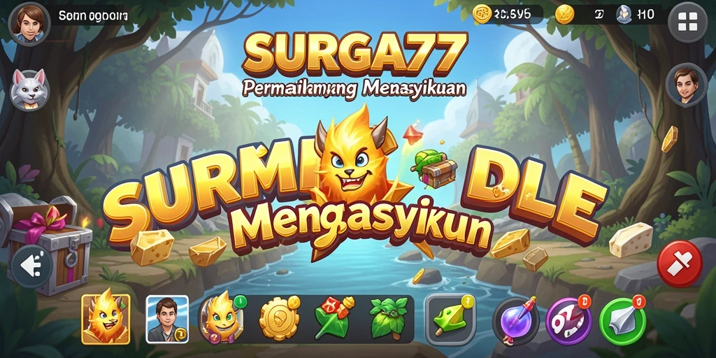 Screenshot SURGA77 menampilkan gameplay Idle yang mengasyikkan dan interaktif.
